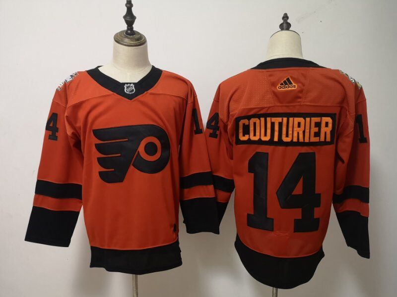 Men's Philadelphia Flyers Sean Couturier #14 Orange Jersey